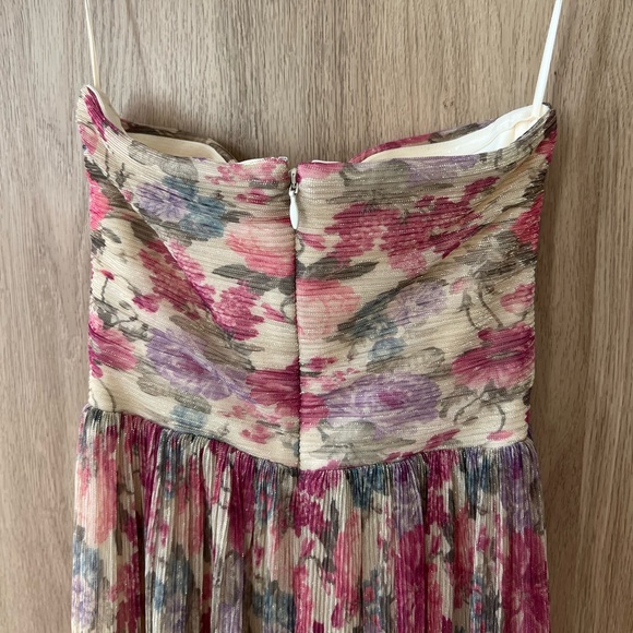 Dress the Population Strapless Floral Dress - Pink and Green - Picture 5 of 5